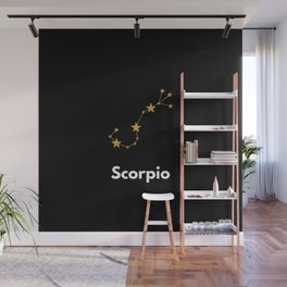 Scorpio, Scorpio Sign, Black Wall Mural