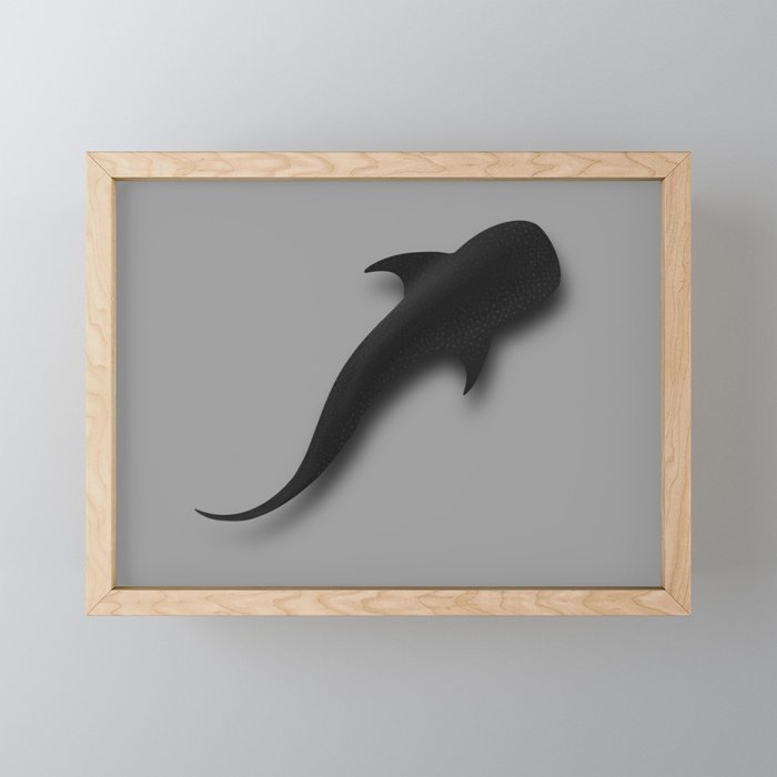 Whale Shark Framed Mini Art Print