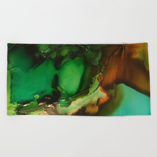 Melting Crystals Beach Towel