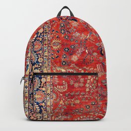 Sarouk Arak West Persian Carpet Print Backpack | Persian, Antique, Carpet, Rug, Field, Bohemian, Geometric, Boho, Arak, Floral 