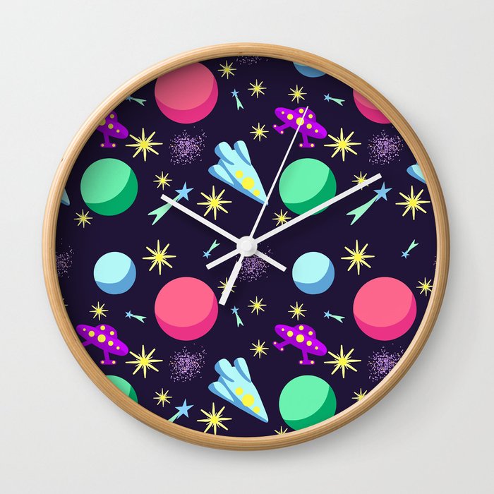 kosmos pattern_1 Wall Clock