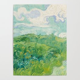 Vincent van Gogh Green Wheat Fields, Auvers 1890 Painting Poster