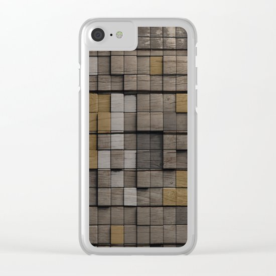 Wood pattern Clear iPhone Case