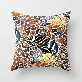 Butterflies of North America Pattern Throw Pillow