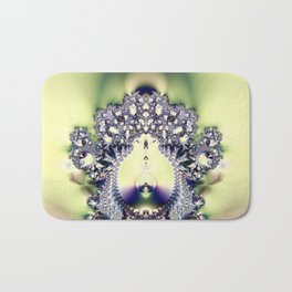 Fractal Sconce Bath Mat | Reflection, Sconce, Ornate, Symmetry, Yellow, Mathematical, Graphicdesign, Fractal, Abstract, Halo 