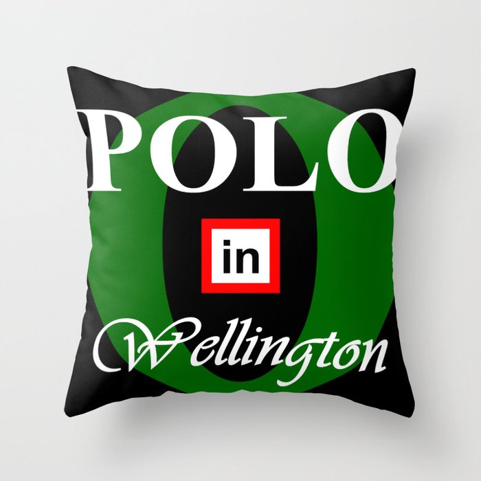 POLO in Wellington Logo Throw Pillow