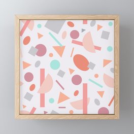 Geometric Abstract Shapes Minimal Pattern Framed Mini Art Print
