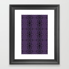 Liquid Light Series 19 ~ Purple Abstract Fractal Pattern Framed Art Print