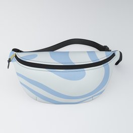 Soft Liquid Swirl Abstract Pattern Square in Powder Blue Fanny Pack