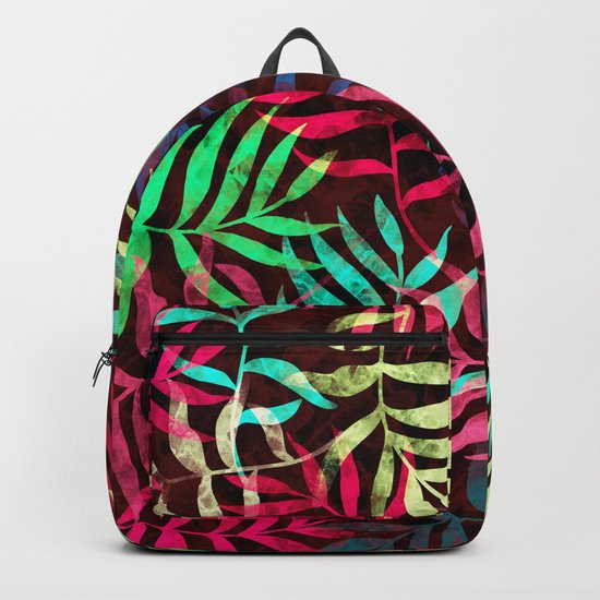 Watercolor Tropical Palm Leaves IV Backpack