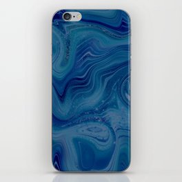 Sapphire Blue Crystal Swirl    iPhone Skin