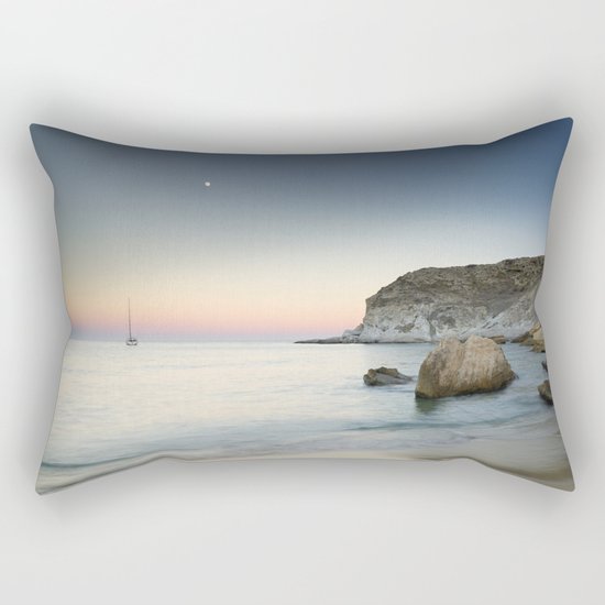 "SuperMoon in Plomo Beach" Rectangular Pillow