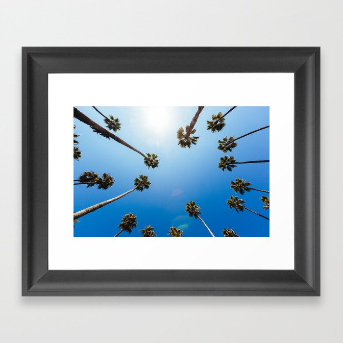 Palm Trees in Los Angeles Framed Art Print