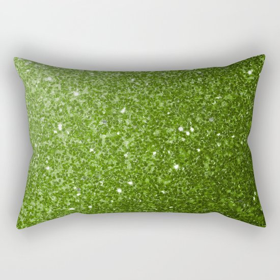 Beautiful Greenery Pantone glitter sparkles Rectangular Pillow
