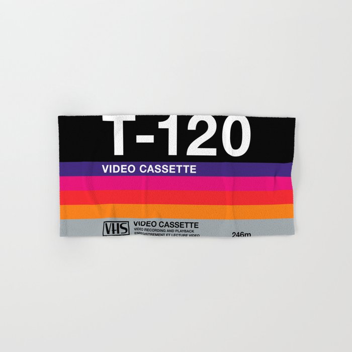 VHS cassette, case T120 retrowave poster, retrowave art Hand & Bath