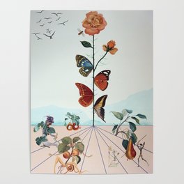 Flordali The Butterfly Rose Poster