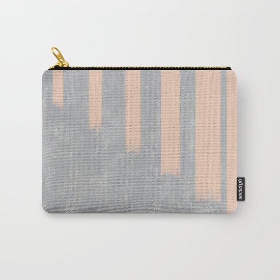 Blush stripes on concrete Carry-All Pouch