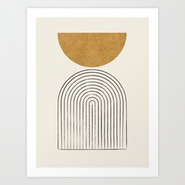 Arch Balance Gold Art Print