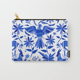 Mexican Otomí Design in Deep Blue by Akbaly Carry-All Pouch