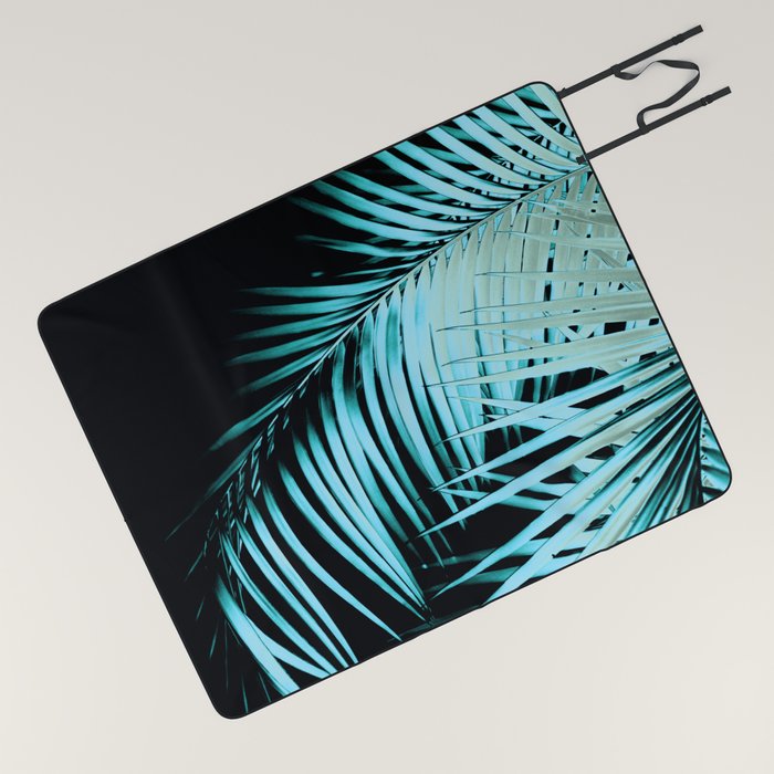Palm Leaves Summer Night Vibes 1 tropical decor art society6