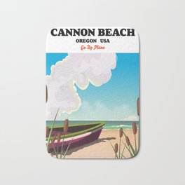 Cannon Beach, Oregon, travel poster. Bath Mat