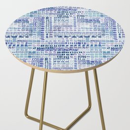 blue lavender ink marks hand-drawn collection Side Table