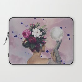 LADY IN LILAC Laptop Sleeve | Vintage, Moon, Typography, Comic, Curated, Mosaic, Paper, Digital, Rose, Collage 