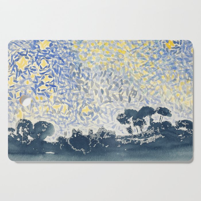 Landscape with Stars Cutting Board