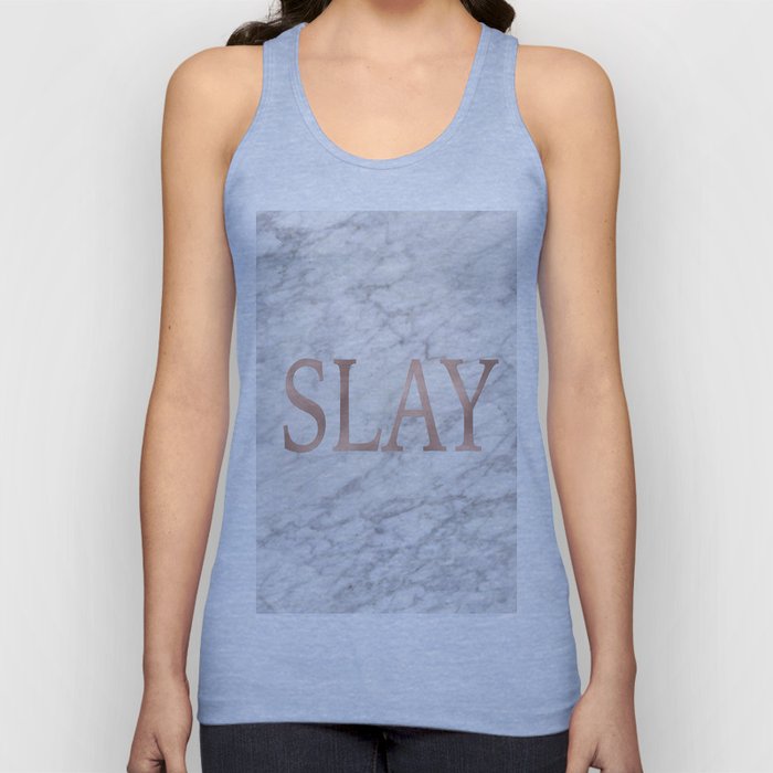 Slay rose gold marble Tank Top
