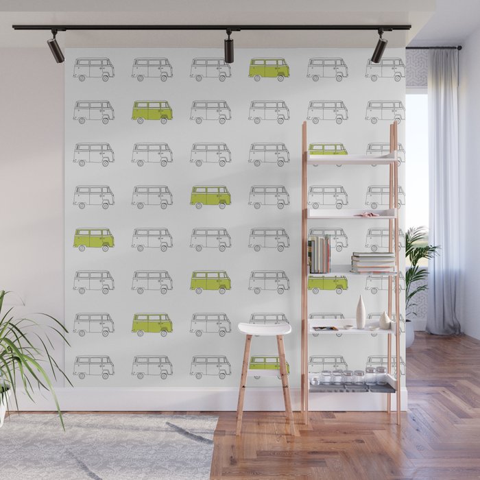 Hippie Van Aka V W Bus Wall Mural By Lifeasyouliveit