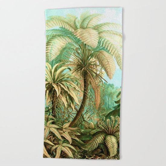 Vintage Tropical #society6 #buyart #painting Beach Towel