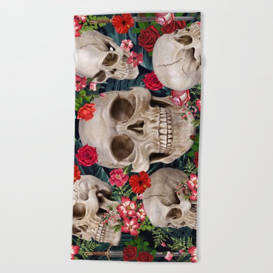 tropical scary Beach Towel