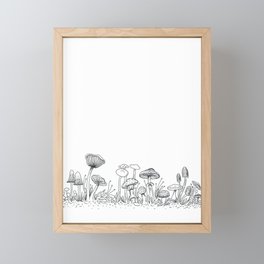 Wild Mushrooms Framed Mini Art Print