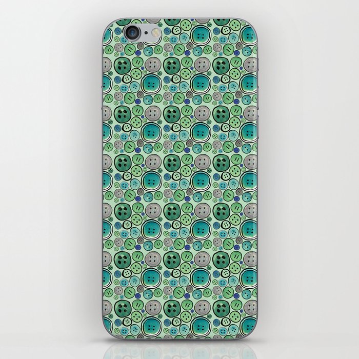 Green Buttons iPhone Skin