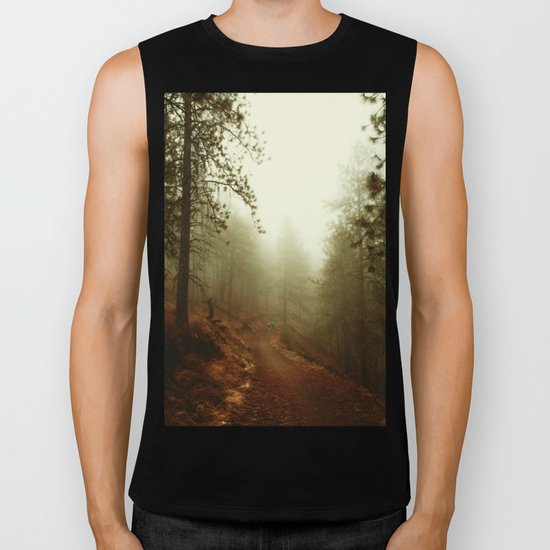 Autumn in Ponderosa Pines Forest Biker Tank