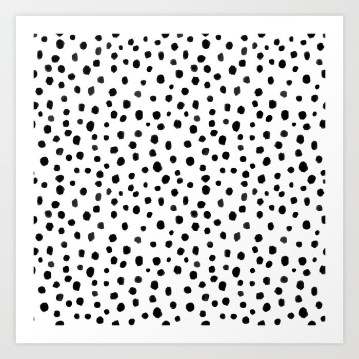 Modern Polka Dot Hand Painted Pattern Art Print