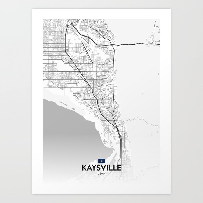 Kaysville, Utah, United States - Light City Map Art Print