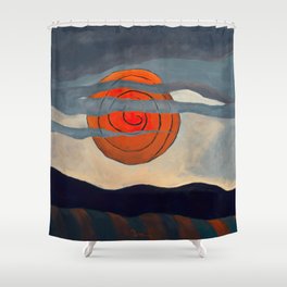 Red Sun - Arthur Dove Shower Curtain