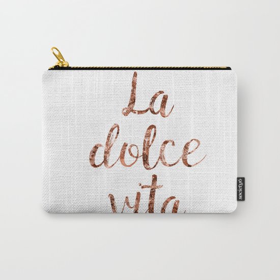 Rose gold La Dolce Vita Carry-All Pouch
