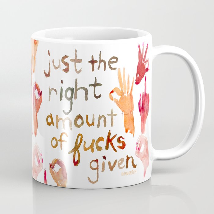 ZERO FUCKS GIVEN Hand Gestures Coffee Mug