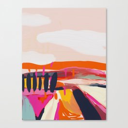 landscape pink peachy abstract Canvas Print