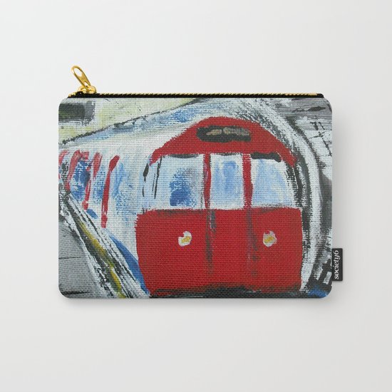 London Underground Acrylic On Canvas Board Fine Art Carry-All Pouch