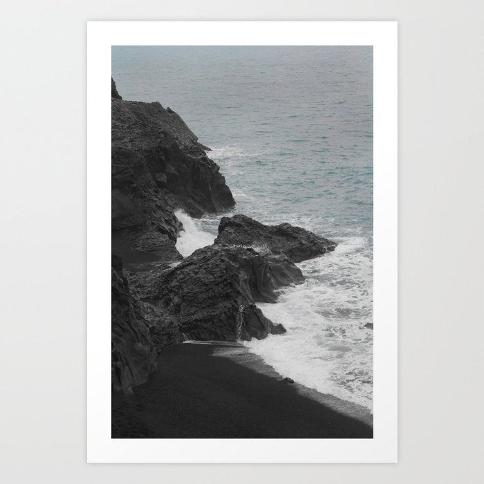 The Cold Wind Art Print | Photography, Iceland, Ocean, Rocks, Cliff, Photography, Digital