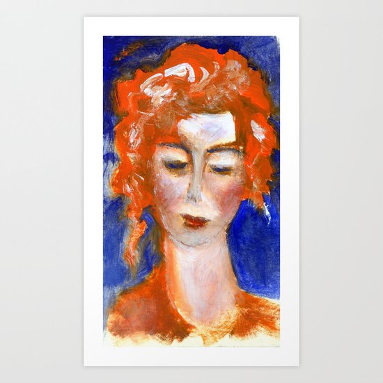 Red Head Art Print