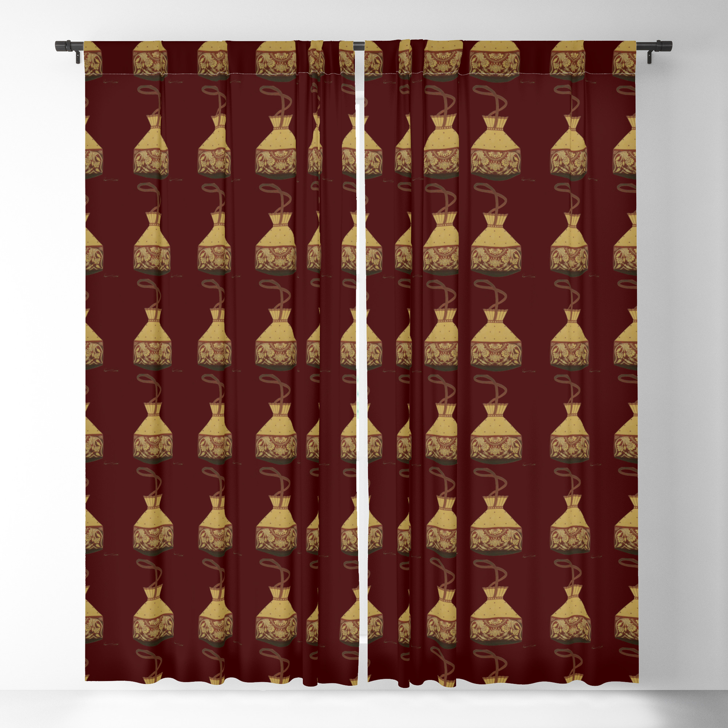 Indian Ladies Wallet Old Style Blackout Curtain By