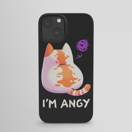 No Talk Me Im Angy // Angry Kitty Meme, Fluffy, Kawaii iPhone Case