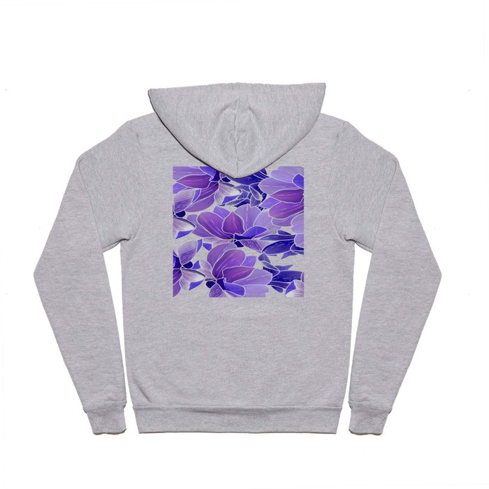 Modern hand painted lilac lavender watercolor floral Hoody