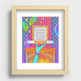 We Will Serve Pizza Recessed Framed Print