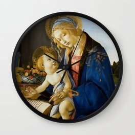 Sandro Botticelli - The Virgin and Child, 1480 Wall Clock
