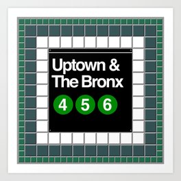 subway bronx sign Art Print